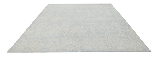 Hand Knotted Artemix Wool Rug - 8' 9" X 12' 1" 8' 9" X 12' 1" (267 X 368) / Blue / Wool