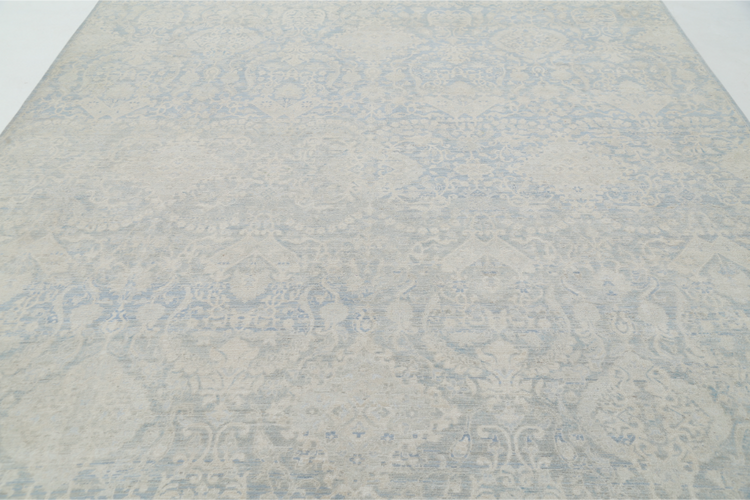 Hand Knotted Artemix Wool Rug - 8' 9" X 12' 1" 8' 9" X 12' 1" (267 X 368) / Blue / Wool