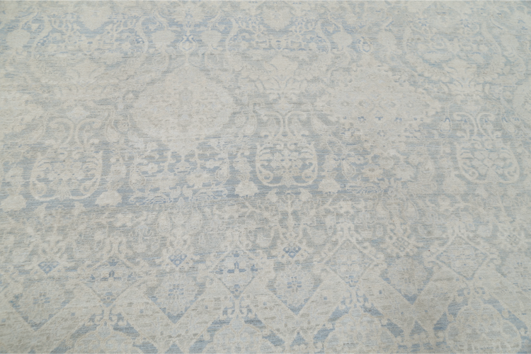 Hand Knotted Artemix Wool Rug - 8' 9" X 12' 1" 8' 9" X 12' 1" (267 X 368) / Blue / Wool