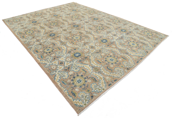 Hand Knotted Artemix Wool Rug - 8' 10" X 12' 2" 8' 10" X 12' 2" (269 X 371) / Tan / Wool