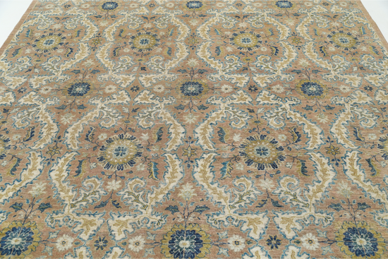 Hand Knotted Artemix Wool Rug - 8' 10" X 12' 2" 8' 10" X 12' 2" (269 X 371) / Tan / Wool