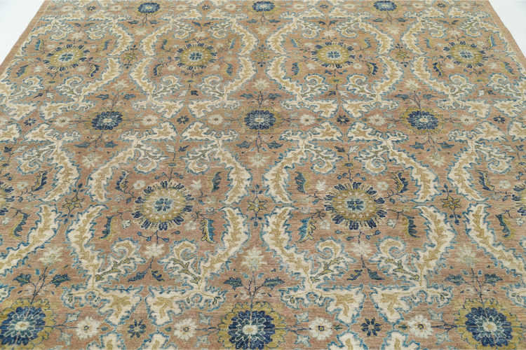 Hand Knotted Artemix Wool Rug - 8' 10" X 12' 2" 8' 10" X 12' 2" (269 X 371) / Tan / Wool