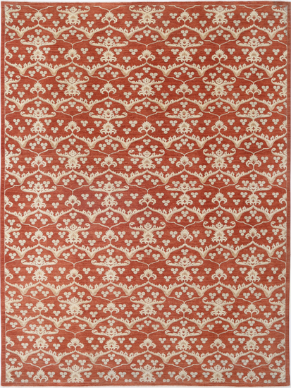 Hand Knotted Artemix Wool Rug - 9' 8" X 13' 3" 9' 8" X 13' 3" (295 X 404) / Rust / Wool