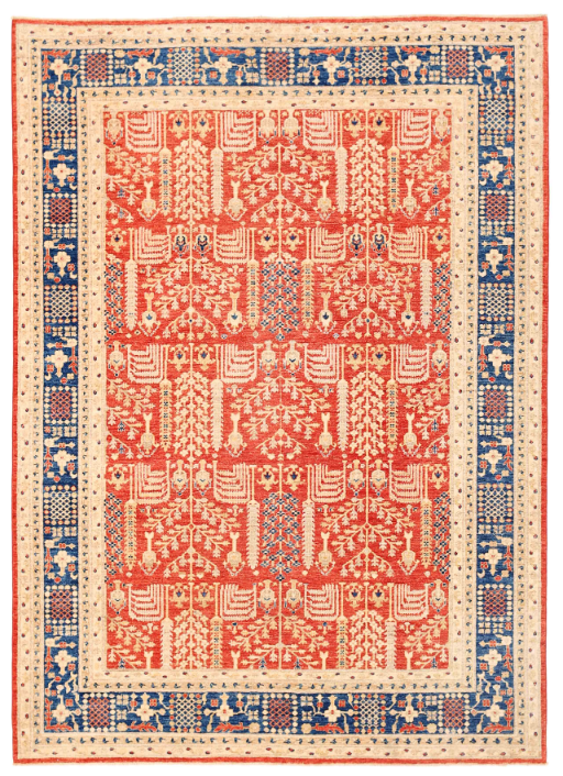 Hand Knotted Bakshaish Wool Rug - 6' 2" X 8' 10" 6' 2" X 8' 10" (188 X 269) / Red / Wool