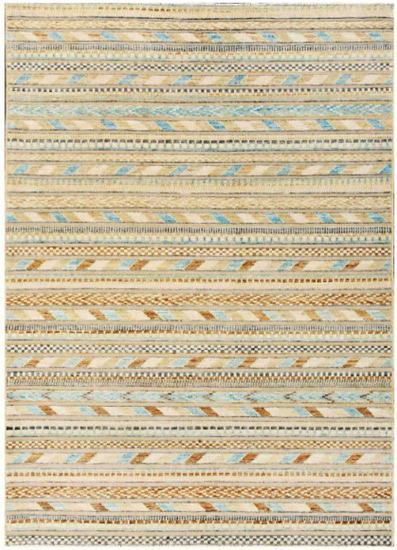 Hand Knotted Berjesta Wool Rug - 4' 10" X 6' 8" 4' 10" X 6' 8" (147 X 203) / Ivory / Wool