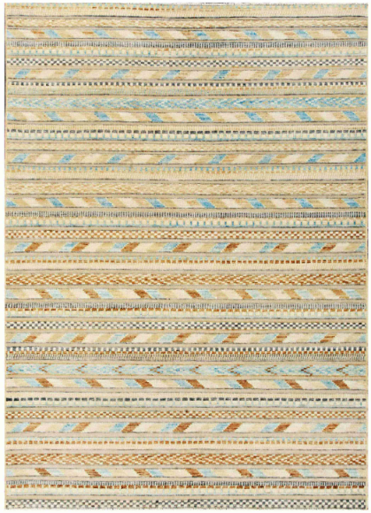 Hand Knotted Berjesta Wool Rug - 4' 10" X 6' 8" 4' 10" X 6' 8" (147 X 203) / Ivory / Wool