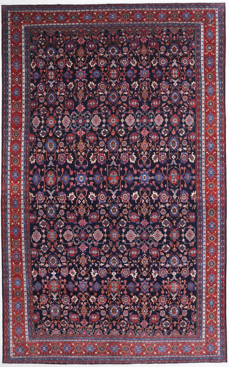 Hand Knotted Persian Bibikabad Wool Rug - 12'8'' x 21'0''