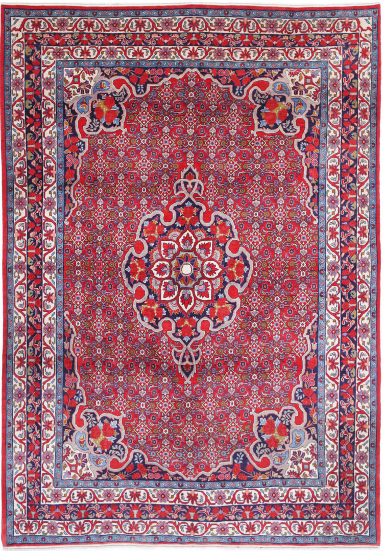 Hand Knotted Persian Bijar Wool Rug - 6'9'' x 9'8''