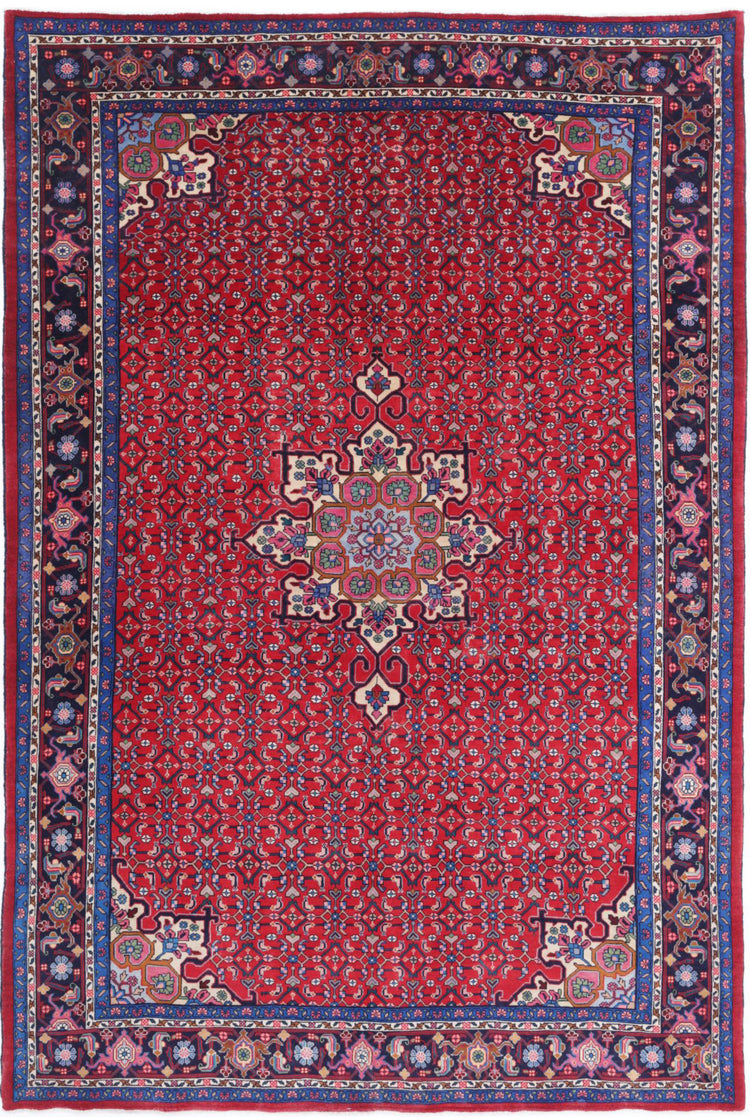Hand Knotted Persian Bijar Wool Rug - 6'5'' x 9'9''