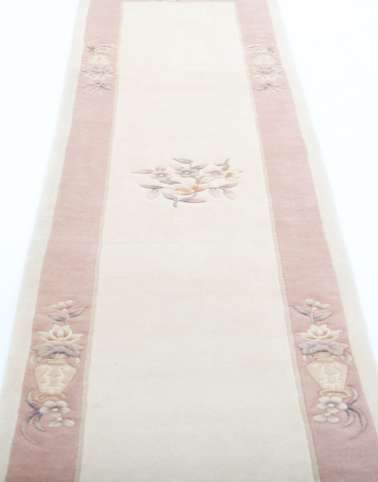 Hand Knotted Chinese Wool Rug - 2'6'' x 11'11''