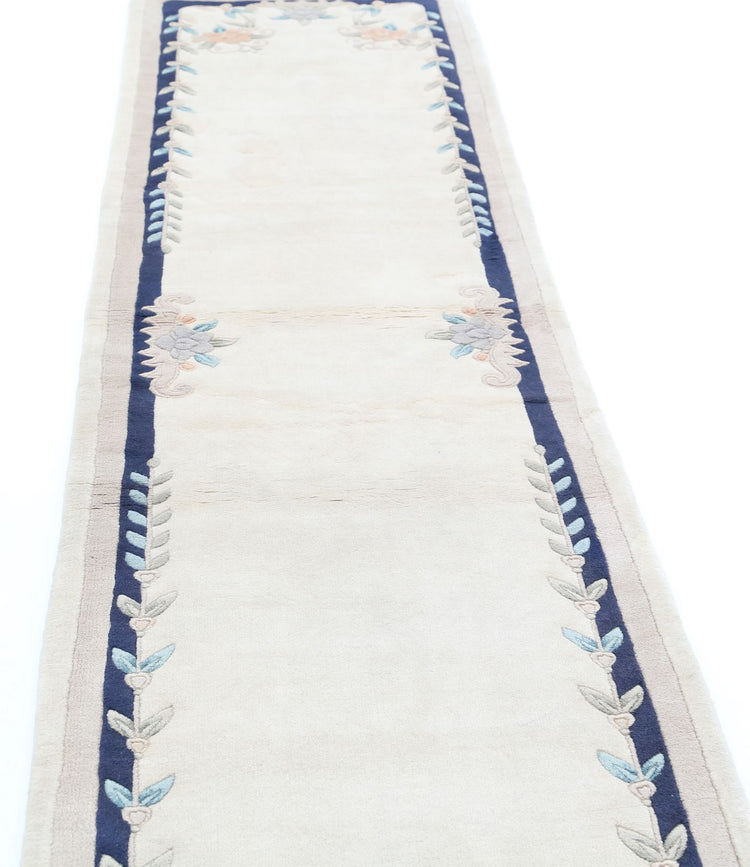 Hand Knotted Chinese Wool Rug - 2'6'' x 11'10''