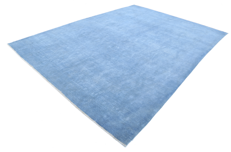 Hand Knotted Overdye Wool Rug - 8' 8" X 12' 0" 8' 8" X 12' 0" (264 X 366) / Blue / Wool