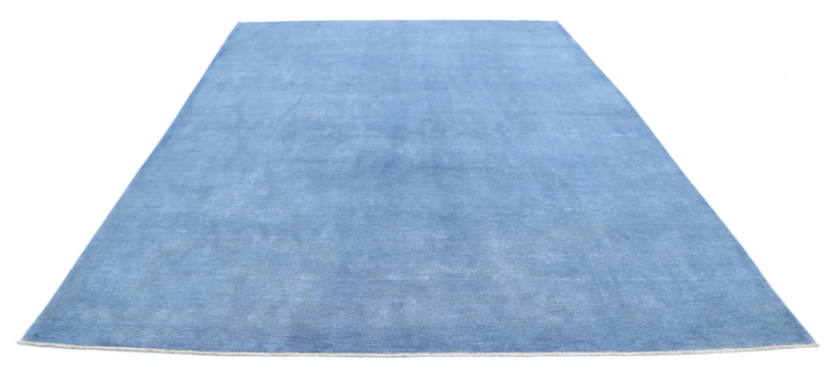 Hand Knotted Overdye Wool Rug - 8' 8" X 12' 0" 8' 8" X 12' 0" (264 X 366) / Blue / Wool