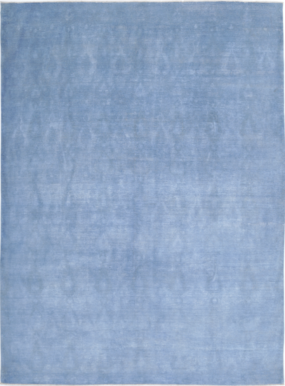 Hand Knotted Overdye Wool Rug - 8' 8" X 12' 0" 8' 8" X 12' 0" (264 X 366) / Blue / Wool