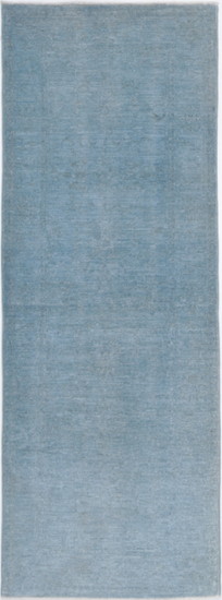 Hand Knotted Overdye Wool Rug - 2' 4" X 6' 9" 2' 4" X 6' 9" (71 X 206) / Teal / Wool