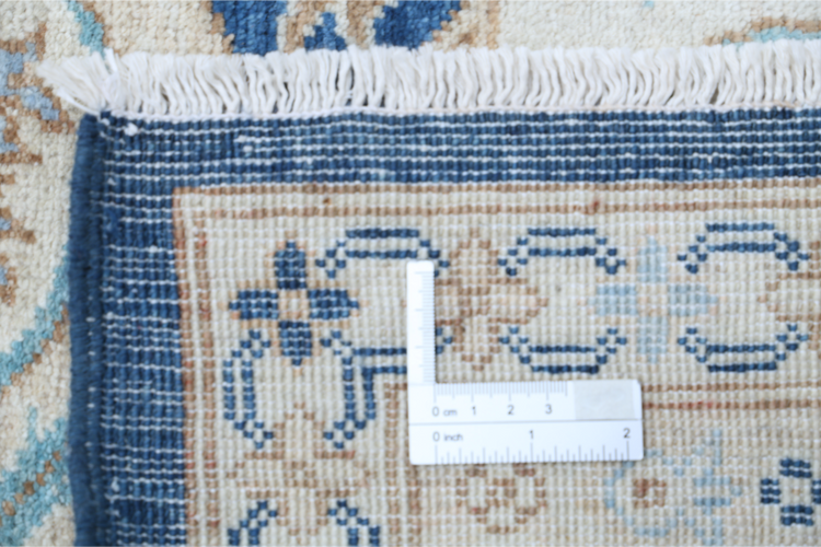 Hand Knotted Ziegler Wool Rug - 8' 2" X 9' 5" 8' 2" X 9' 5" (249 X 287) / Blue / Wool