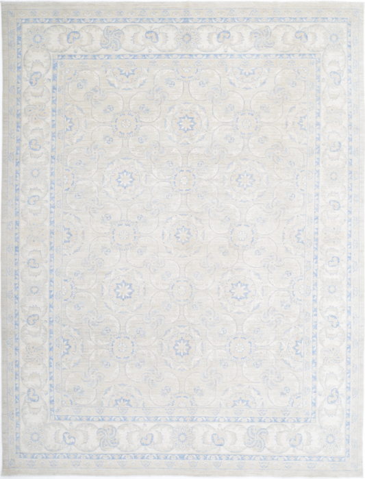 Hand Knotted Serenity Wool Rug - 9' 0" X 12' 1" 9' 0" X 12' 1" (274 X 368) / Ivory / Wool