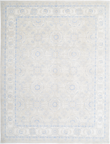 Hand Knotted Serenity Wool Rug - 9' 0" X 12' 1" 9' 0" X 12' 1" (274 X 368) / Ivory / Wool