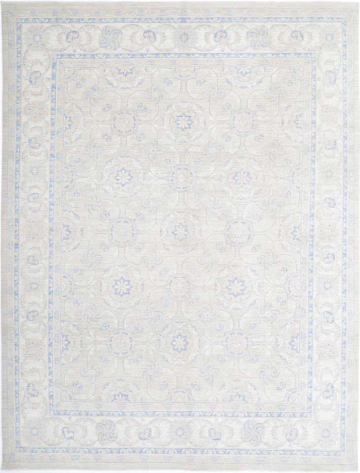 Hand Knotted Serenity Wool Rug - 9' 0" X 12' 1" 9' 0" X 12' 1" (274 X 368) / Ivory / Wool