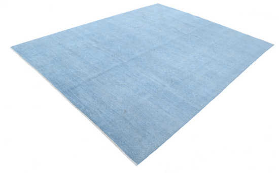 Hand Knotted Overdye Wool Rug - 7' 10" X 10' 1" 7' 10" X 10' 1" (239 X 307) / Blue / Wool