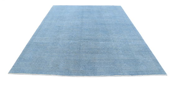 Hand Knotted Overdye Wool Rug - 7' 10" X 10' 1" 7' 10" X 10' 1" (239 X 307) / Blue / Wool