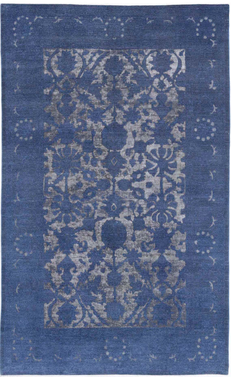 Hand Knotted Onyx Wool Rug - 5'9'' x 9'5''