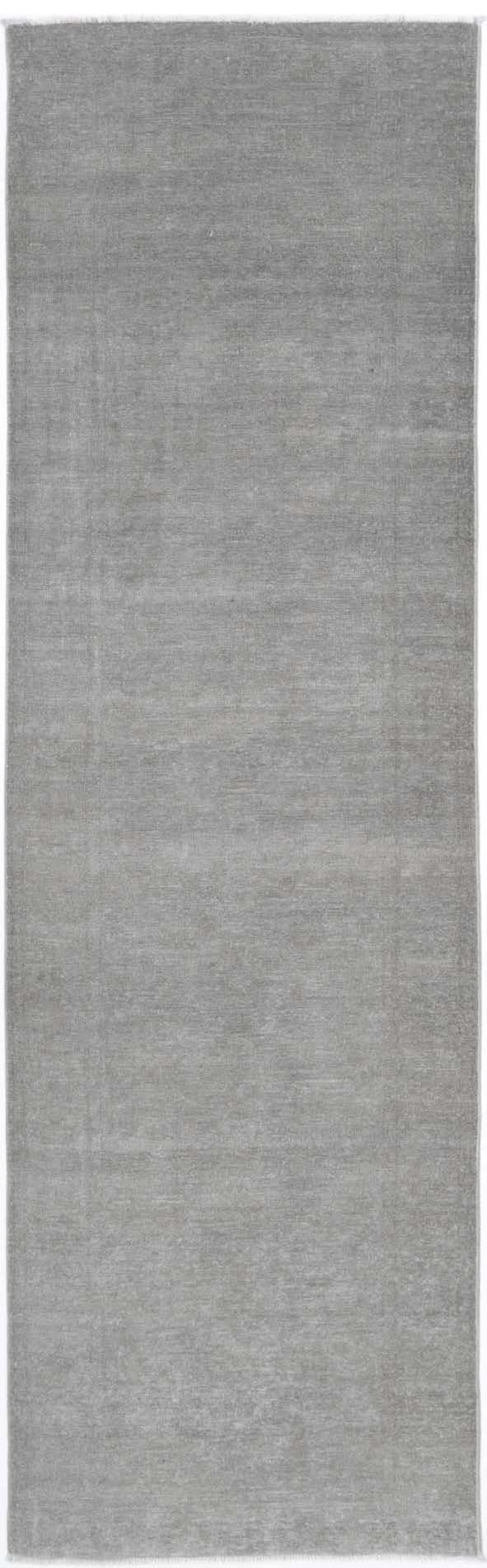 Hand Knotted Overdyed Wool Rug - 2'8'' x 9'3''