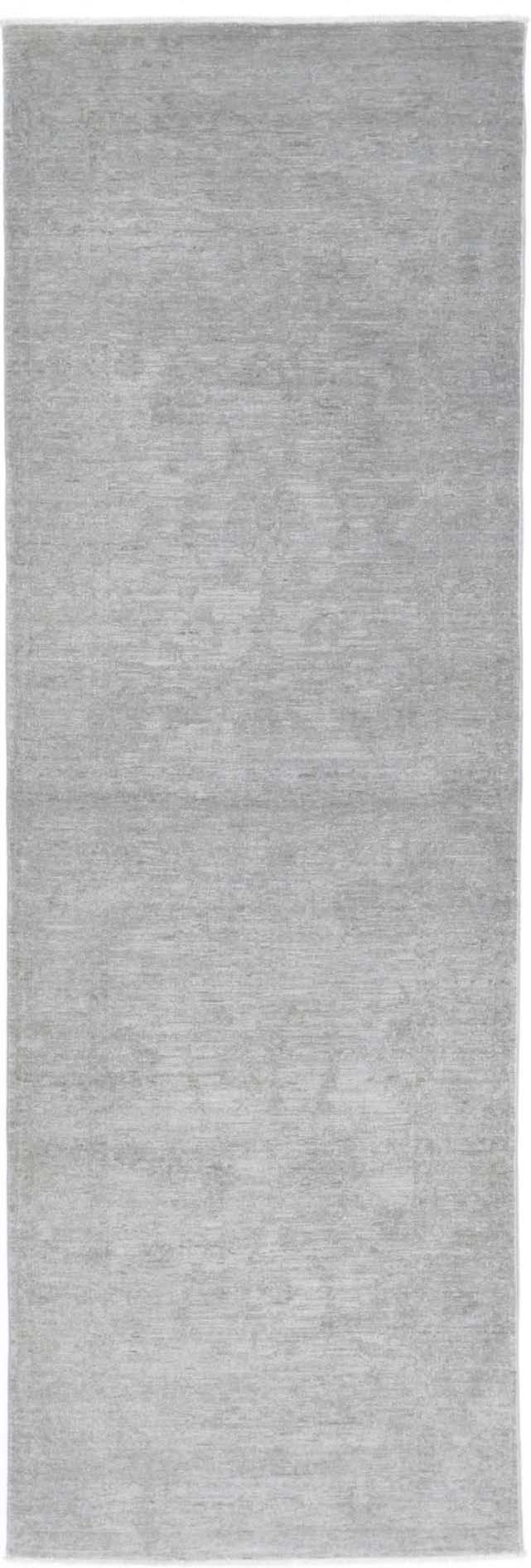 Hand Knotted Overdyed Wool Rug - 2'8'' x 8'6''