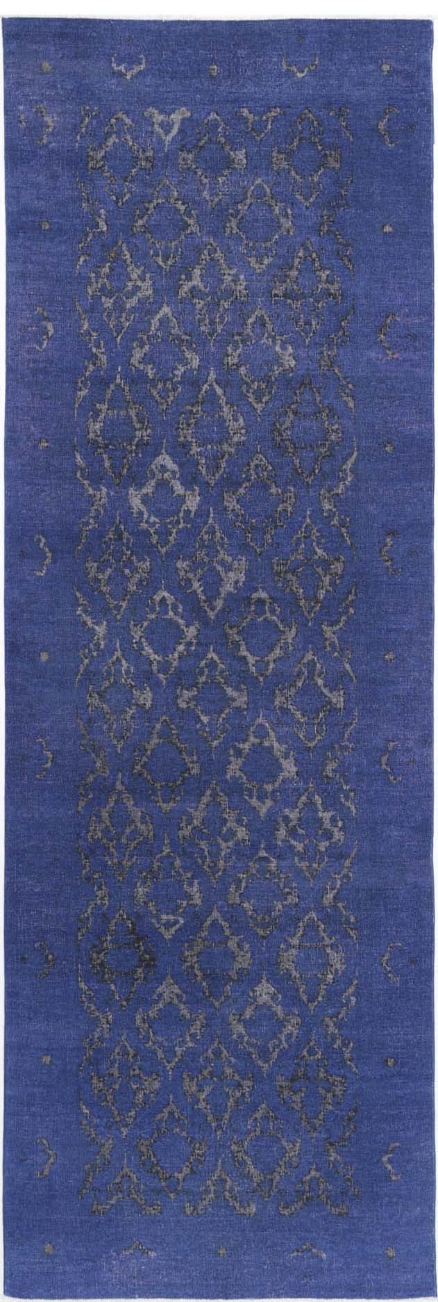 Hand Knotted Onyx Wool Rug - 3'10'' x 12'7''