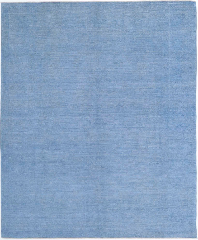 Hand Knotted Overdyed Wool Rug - 7'10'' x 9'10''