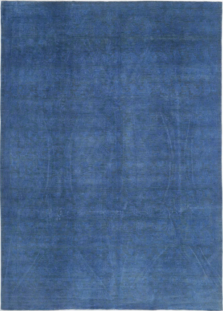 Hand Knotted Overdyed Wool Rug - 9'10'' x 13'9''