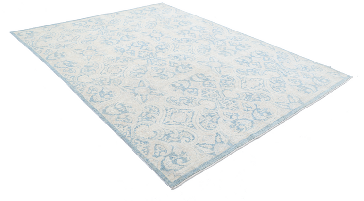 Hand Knotted Artemix Wool Rug - 7' 10" X 10' 2" 7' 10" X 10' 2" (239 X 310) / Blue / Wool