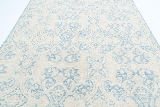 Hand Knotted Artemix Wool Rug - 7' 10" X 10' 2" 7' 10" X 10' 2" (239 X 310) / Blue / Wool