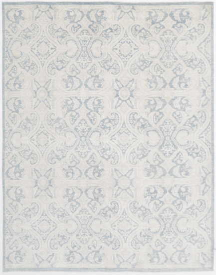 Hand Knotted Artemix Wool Rug - 7' 10" X 10' 2" 7' 10" X 10' 2" (239 X 310) / Blue / Wool