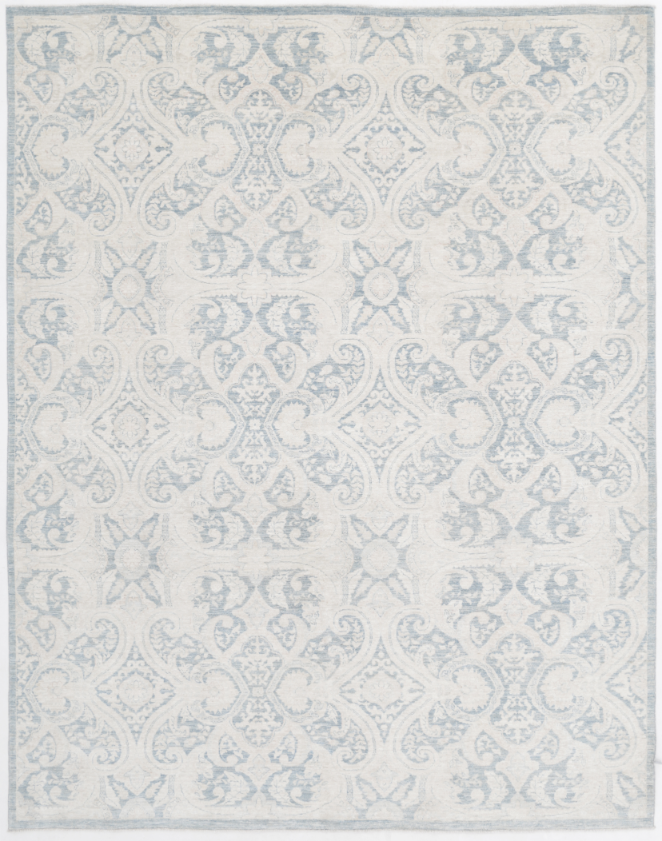 Hand Knotted Artemix Wool Rug - 7' 10" X 10' 2" 7' 10" X 10' 2" (239 X 310) / Blue / Wool