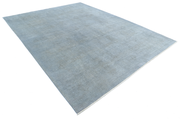 Hand Knotted Overdye Wool Rug - 8' 10" X 11' 5" 8' 10" X 11' 5" (269 X 348) / Grey / Wool