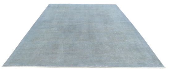 Hand Knotted Overdye Wool Rug - 8' 10" X 11' 5" 8' 10" X 11' 5" (269 X 348) / Grey / Wool