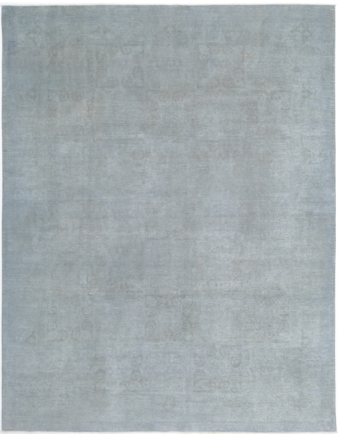 Hand Knotted Overdye Wool Rug - 8' 10" X 11' 5" 8' 10" X 11' 5" (269 X 348) / Grey / Wool