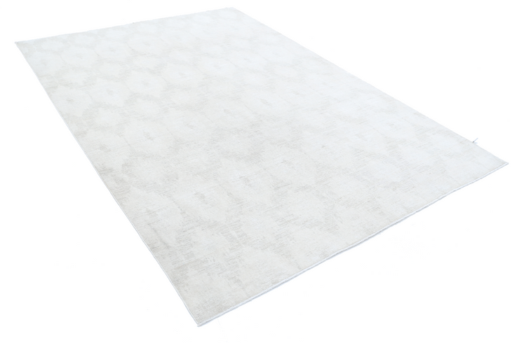 Hand Knotted Artemix Wool Rug - 6' 1" X 8' 10" 6' 1" X 8' 10" (185 X 269) / Grey / Wool