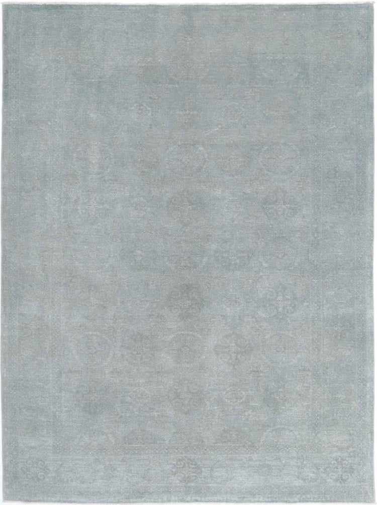 Hand Knotted Overdyed Wool Rug - 6'0'' x 8'2''