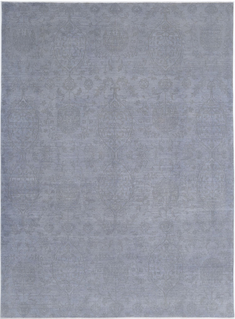 Hand Knotted Overdyed Wool Rug - 9'9'' x 13'5''