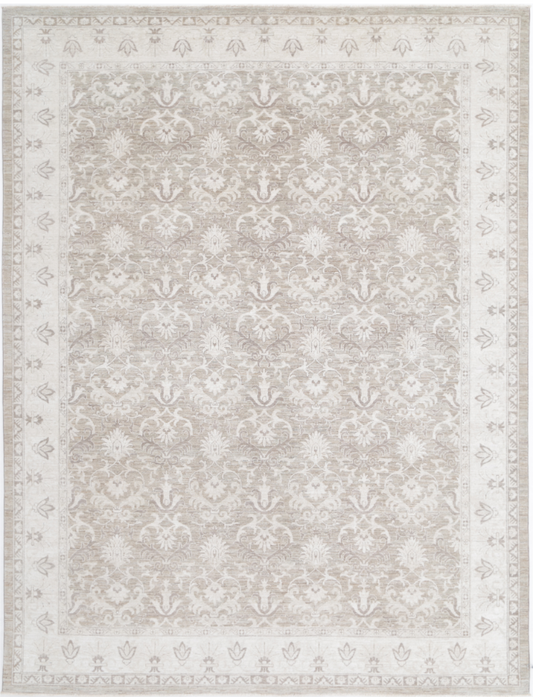 Hand Knotted Serenity Wool Rug - 8' 9" X 11' 8" 8' 9" X 11' 8" (267 X 356) / Taupe / Wool