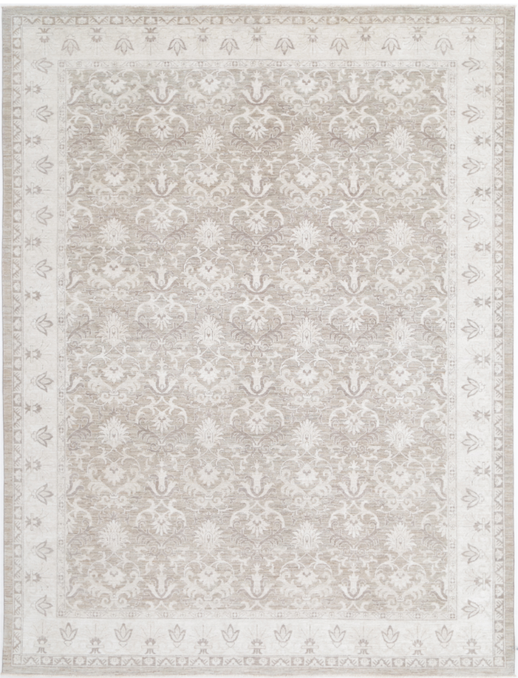 Hand Knotted Serenity Wool Rug - 8' 9" X 11' 8" 8' 9" X 11' 8" (267 X 356) / Taupe / Wool