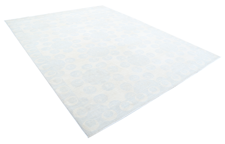 Hand Knotted Artemix Wool Rug - 8' 11" X 11' 7" 8' 11" X 11' 7" (272 X 353) / Ivory / Wool