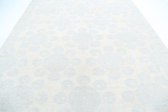 Hand Knotted Artemix Wool Rug - 8' 11" X 11' 7" 8' 11" X 11' 7" (272 X 353) / Ivory / Wool