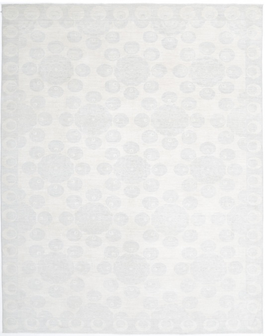 Hand Knotted Artemix Wool Rug - 8' 11" X 11' 7" 8' 11" X 11' 7" (272 X 353) / Ivory / Wool