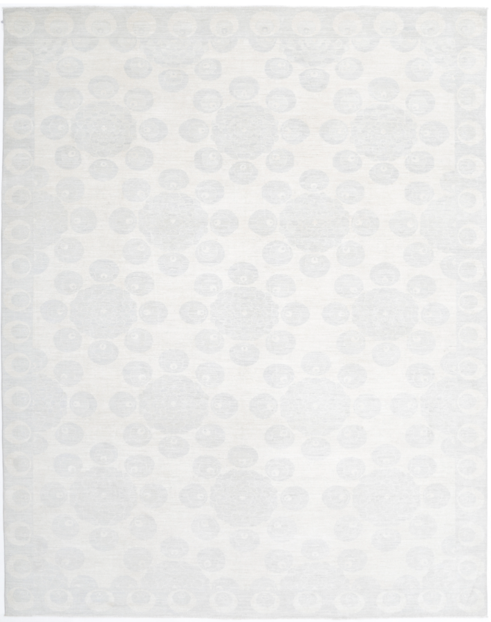 Hand Knotted Artemix Wool Rug - 8' 11" X 11' 7" 8' 11" X 11' 7" (272 X 353) / Ivory / Wool