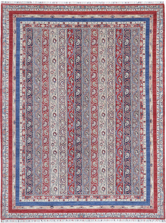 Hand Knotted Shaal Wool Rug - 8'10'' x 11'8''