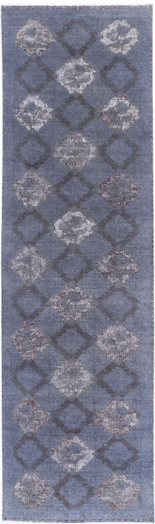 Hand Knotted Onyx Wool Rug - 4'0'' x 14'2''
