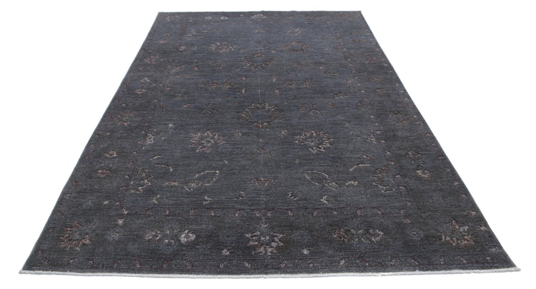 Hand Knotted Onyx Wool Rug - 6'3'' x 10'1''